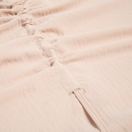 Women's costume (tunic, trousers) minku: casual collection beige color, size 54-10
