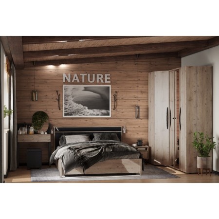 Hinged mirror Nature 59, 816 × 32 × 784 mm, gaskon pine color-2