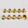 Bell for needlework, set of 10 pcs., Size 1 pc. - 1.8 cm, gold color