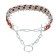 Collar strict wire zoonik, welded chain/leather, 3 mm, width 3 cm, Osh 50-70 cm, mix
