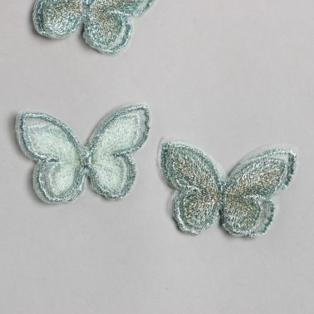 Decor for creativity Textile Embroidery "Blobo Green" Double Wings 3.7x5 cm