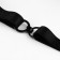 A set of metal fittings for a bow tie: ring, hook, regulator 1 cm, black color