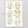 Stickers (stickers) "Smiles" 10x15 cm, color gold, 5-311