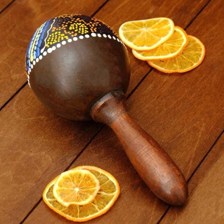 Souvenir musical instrument Marakas "Turtle" 22x11x6 cm mix-10