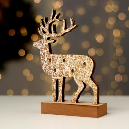 New Year's decor with backlight "New Year's Deer" 11 × 5 × 19 cm
