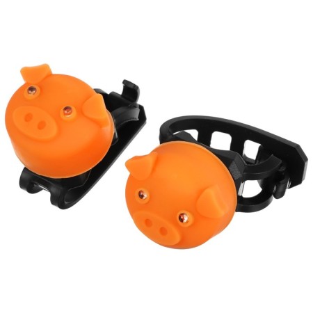 A set of bicycle lamps JY-339P, front and rear, orange color