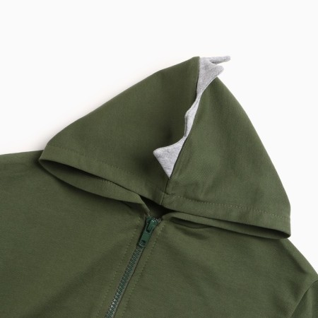 Sweatshirt for a boy, khaki color, height 80 cm-1