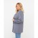 Jacket female double-breasted Mist Plus-Size, size 60, color gray-blue