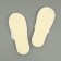 Disposable slippers, fleece, white, closed cape, size 42