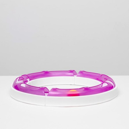 A toy for cats 2 in 1 "Circle and wave" with a ball (cardboard box), mix of flowers-7