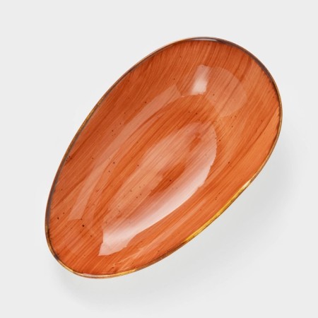 Ceramic serving dish "sapphire", 20.5 × 12.5 × 5 cm, orange color-1