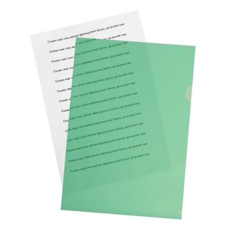 A4, 100 microns, calligrata, economical, transparent, green folder-3
