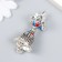 Bell Metal "Emperor Bell" with colored pebbles d = 2.7 cm 5x2.7x2.7 cm