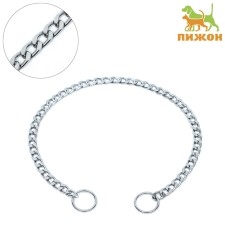Collar - Metallic a single strain, 55 cm, wire thickness 2.5 mm, flat link