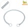 Collar - Metallic a single strain, 55 cm, wire thickness 2.5 mm, flat link