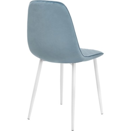 Capri Metal/velor, white/blue 44x52x86 cm stool-4