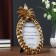 Polystone photo frame 10x15 cm "Pineapple" aged gold 25.5x14.3x2.2 cm