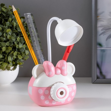 Table lamp "Gammy" LED 2 modes 2W USB pink, sharpener 11.7x7x12 cm Risalux-3
