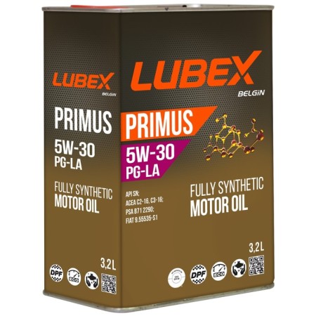 Motor oil Lubex Primus PG-LA 5W-30 SN C2/C3, synthetic, 3.2 l