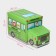 Stellyer box for storage with a lid of the school bus, 55 × 26 × 32 cm, 2 compartments, color green