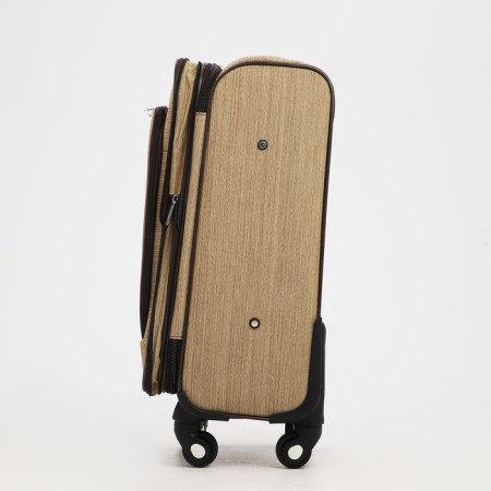 Small suitcase 20 "on lightning, code castle, with extension, beige color-3