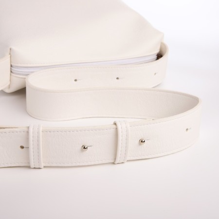 Female bag over the shoulder Textura, medium size, white color-3