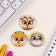 Icons sunset set 3 pcs d = 35 mm "Cute animals" with embossing 9x9 cm