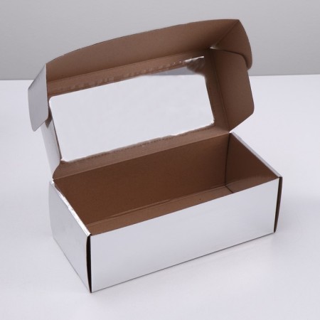 Self -charged box, with a window, silver, 16 x 35 x 12 cm-2