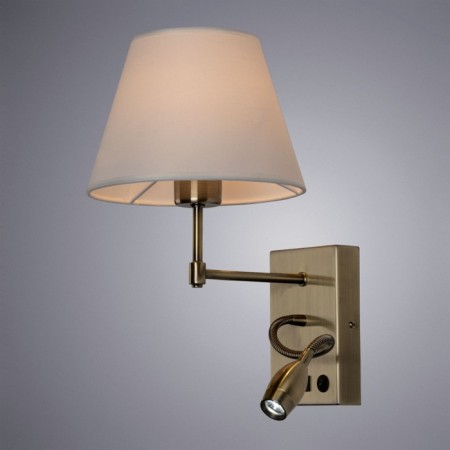 Bra Elba, 1x60W E27 + 1x3W LED, 3000K, 210LM, bronze color-1