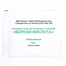 Борная кислота Экотекс для ухода за оптикой, 10 г