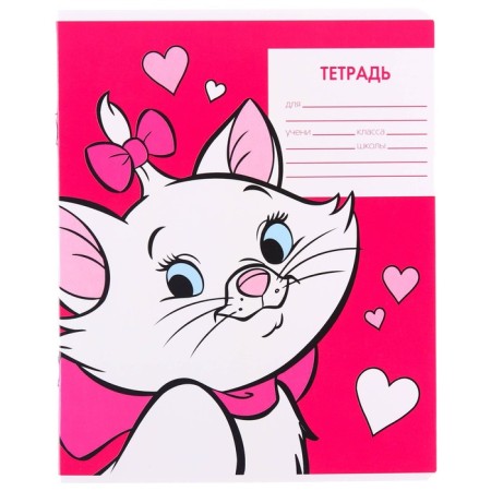 Notebook in a large cage 12 sheets, 5 types of mix, cover coated cardboard, cats aristocrats-2