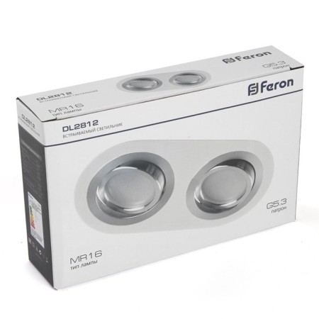 Introductive Lamp Feron DL2812, IP20, G5.3, 50 W, 175x92x25 mm, white/chrome color-7