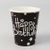 Paper glasses “Happy birthday” set, 6 pcs., Black color