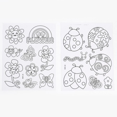 Set for creativity: EVA application with a crumb and coloring - stickers "Cute insects"-3