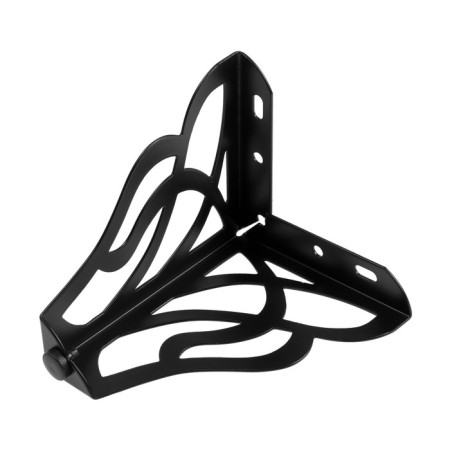 Furniture support Cappio Carved OP02, h = 130 mm.10*10mm, matte black color-2