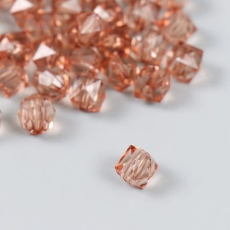 Plastic beads "Crystal polyhedron. Coffee" transparent set of 20 g 1x1x1 cm