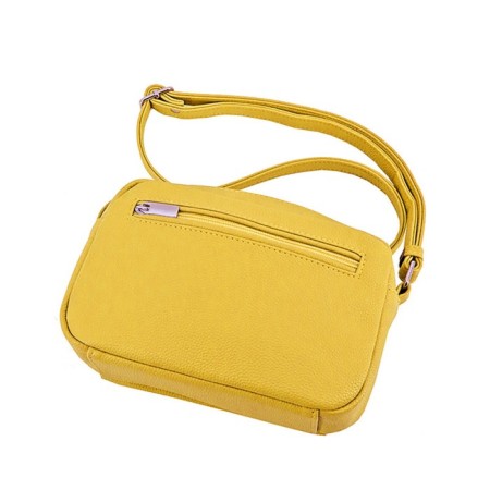 Female bag, artificial leather, yellow 20x7x14 cm-2