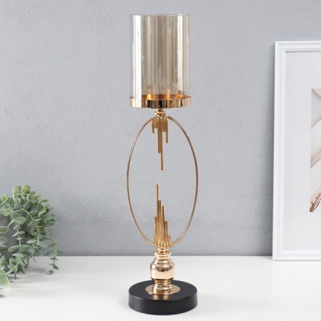 Summary Metal, glass for 1 candle d = 9 cm "Cornelia" 12x12x49.5 cm-1