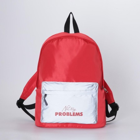 School backpack with a reflective pocket NOT My Problems-8