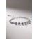 Bracelet with rhinestones "Zircon" Izk, path, white color in silver, 15cm
