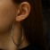Earrings of the Ring "Classic" d = 7 cm, color silver