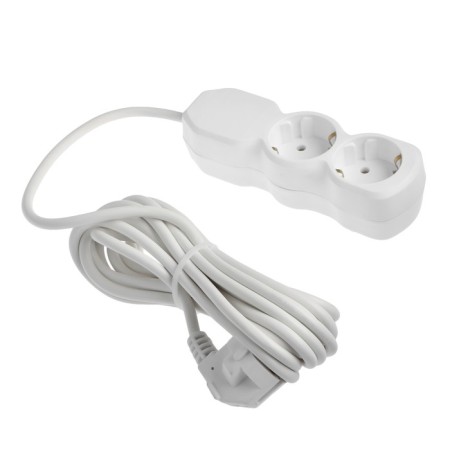 Extension cord Luazon Lighting Eco, 2 sockets, 4.5 m, 16 A, 3500 W, PVS 3x1 mm2, s/k-1