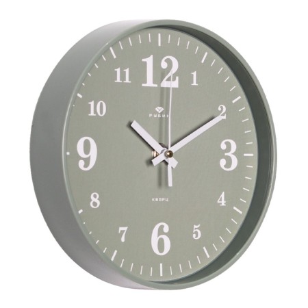 Watch Wall Interior "Classics", silent, D-9.5cm, olive body-1