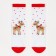 Women's socks "New Year's Deer", white color, size 23-25