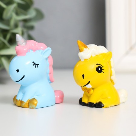 Souvenir Polystone "Cute Unicorns" mix 4x3.5x3 cm-1
