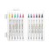 Set of markers 12 colors, bilateral, cystic and beveled tips