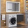 Tumbling for the washing machine Uperwood Magenta, 60 cm, suspended, black, with doors