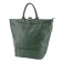 Women's backpack, artificial leather, green 28x17.5x35 cm