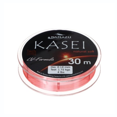 Namazu Kasei fishing line, diameter 0.14 mm, test 1.72 kg, 30 m, red