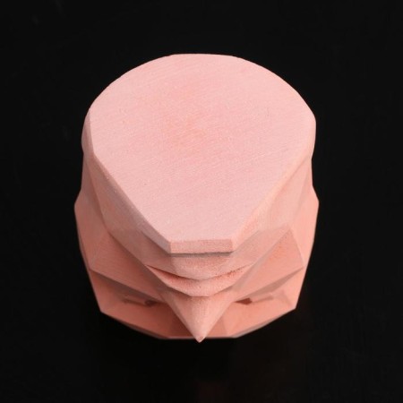 Polygonal Kashpo from gypsum "Head", pink, 7.5 x 9 cm, 0.2 l.-2